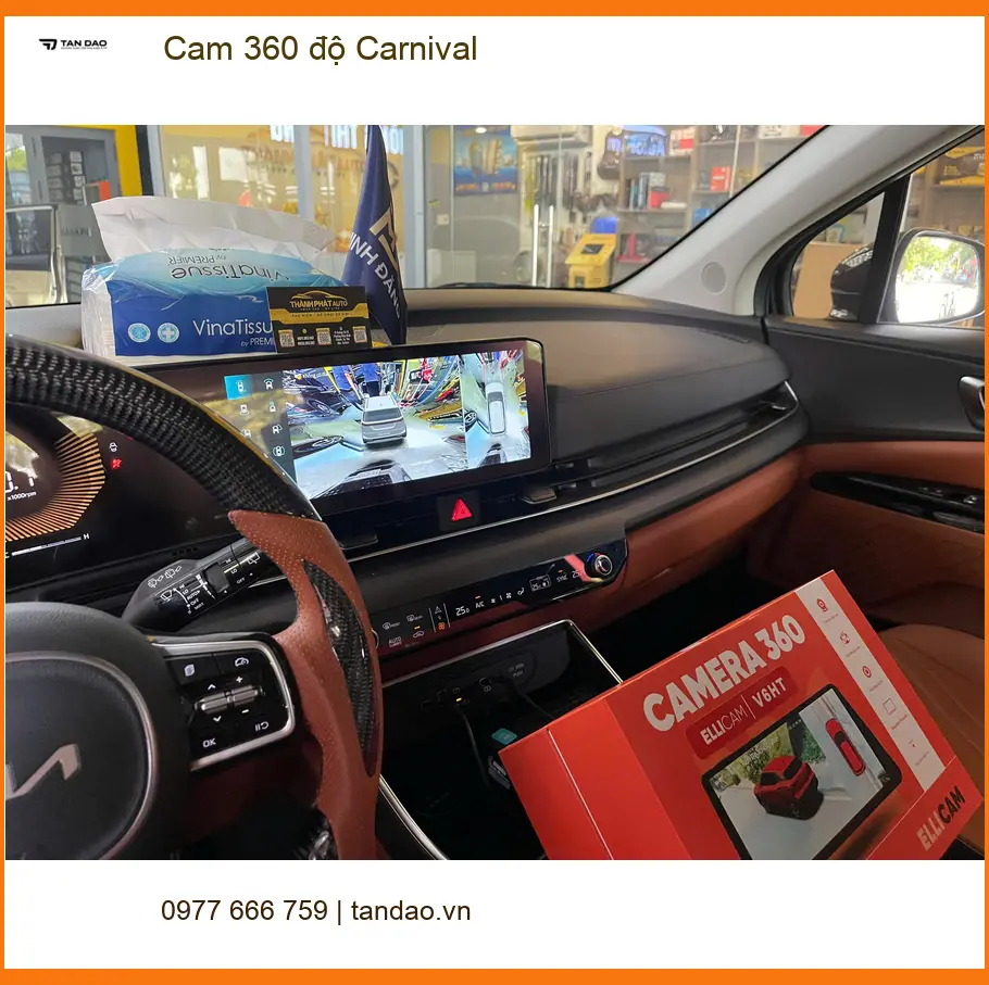 Chị Hương Giang lắp Cam 360 độ Carnival tại Quận 9, lái xe an toàn hơn ảnh thực tế 3