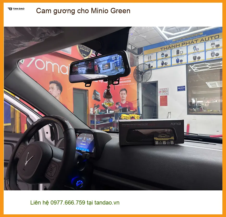 Anh Trường lắp cam gương cho Minio Green tại Quận 12 để an tâm hơn khi lái xe ảnh thực tế 3