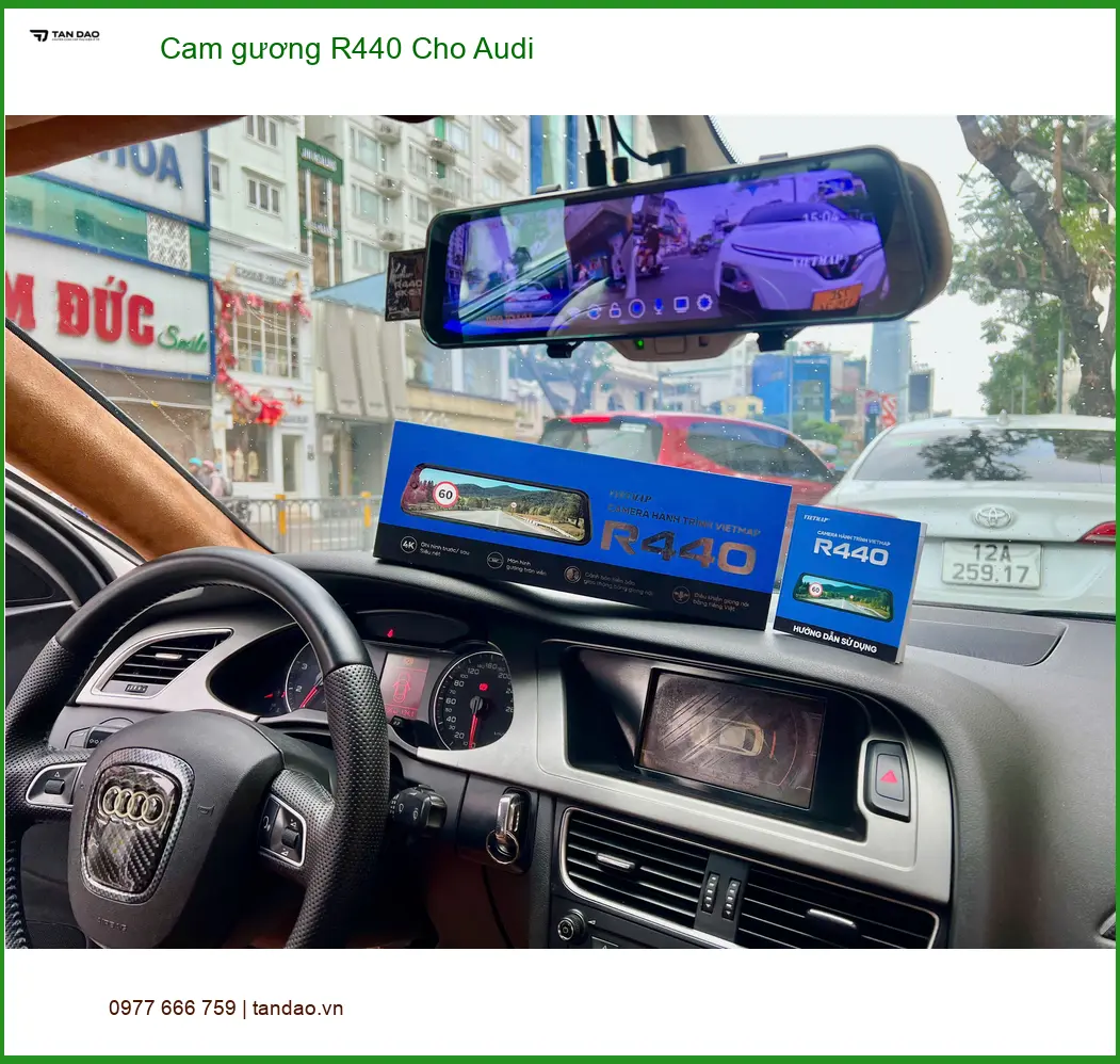 Anh Khải lắp Cam gương R440 cho Audi A6 tại Quận Thủ Đức để an tâm lùi xe