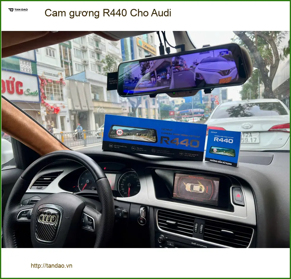Anh Khải lắp Cam gương R440 cho Audi A6 tại Quận Thủ Đức để an tâm lùi xe ảnh thực tế 2