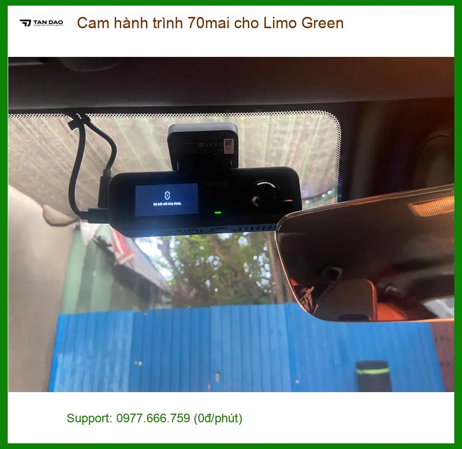Anh Khải lắp cam hành trình 70mai cho Limo Green tại Quận 12 cần bằng chứng ảnh thực tế 2