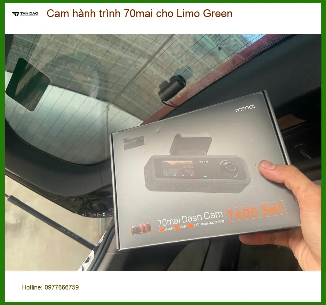 Anh Khải lắp cam hành trình 70mai cho Limo Green tại Quận 12 cần bằng chứng ảnh thực tế 5