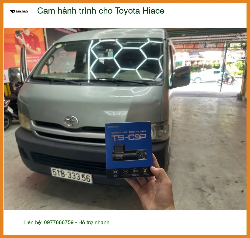 Chú Dũng lắp cam hành trình cho Toyota Hiace ở Quận 12 vì cần bằng chứng khi có sự cố ảnh thực tế 4