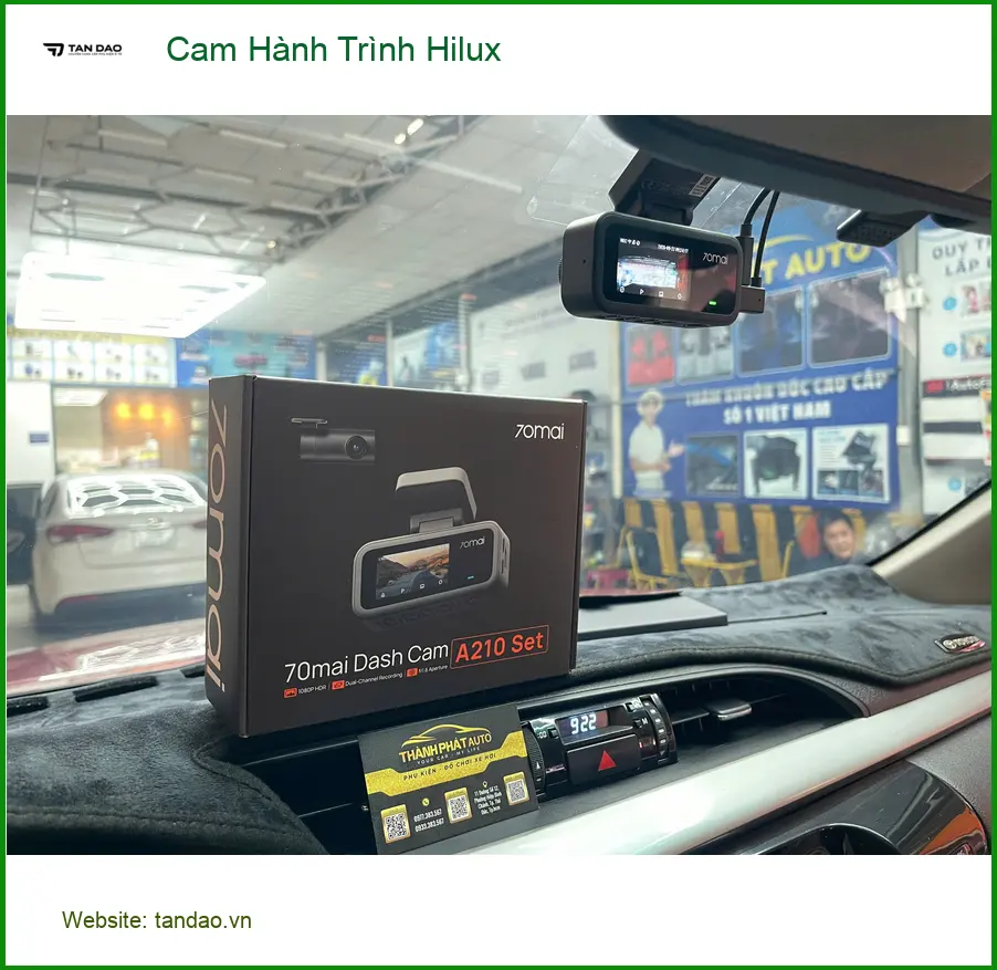 Anh Tấn lắp Camera Hành Trình Hilux tại Quận 12 uy tín, lắp nhanh