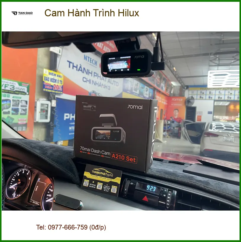 Anh Tấn lắp Camera Hành Trình Hilux tại Quận 12 uy tín, lắp nhanh ảnh thực tế 2