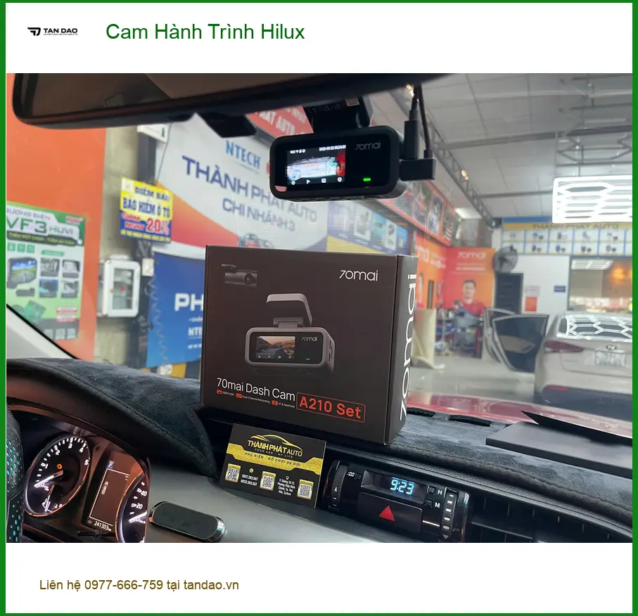 Anh Tấn lắp Camera Hành Trình Hilux tại Quận 12 uy tín, lắp nhanh ảnh thực tế 3