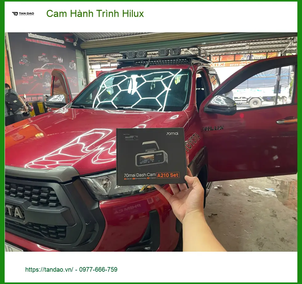 Anh Tấn lắp Camera Hành Trình Hilux tại Quận 12 uy tín, lắp nhanh ảnh thực tế 4