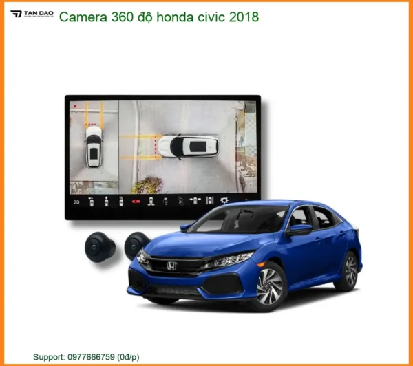 Camera 360 độ Honda Civic 2018 - Địa Chỉ Gắn Uy Tín TPHCM