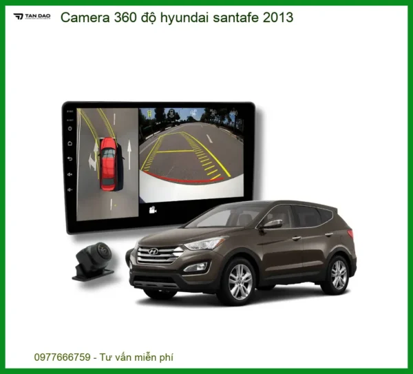 Camera 360 độ Hyundai SantaFe 2013 - Địa Chỉ Lắp Đặt Uy Tín TPHCM