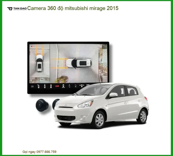 Camera 360 độ Mitsubishi Mirage 2015 - Địa Chỉ Gắn Chính Hãng TPHCM