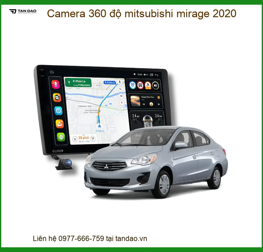 Camera 360 độ Mitsubishi Mirage 2020 - Địa Chỉ Lắp Đặt Uy Tín TPHCM