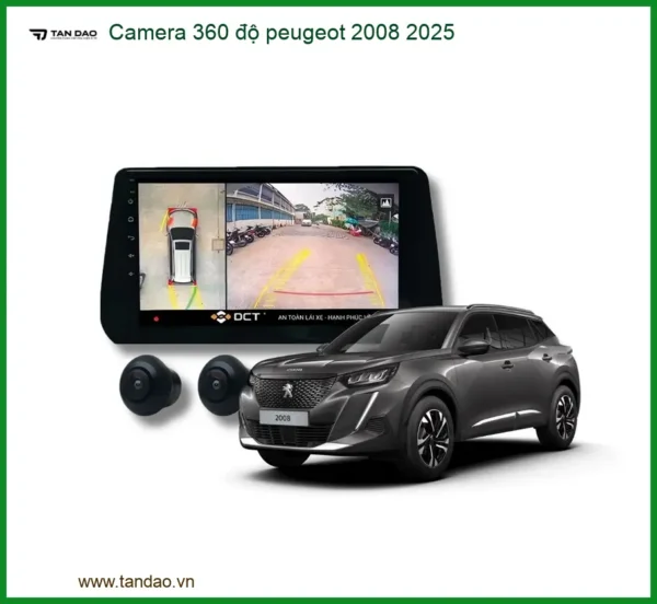 Hệ Thống Camera 360 độ Peugeot 2008 2025 - Trung Tâm Lắp Đặt Uy Tín TPHCM