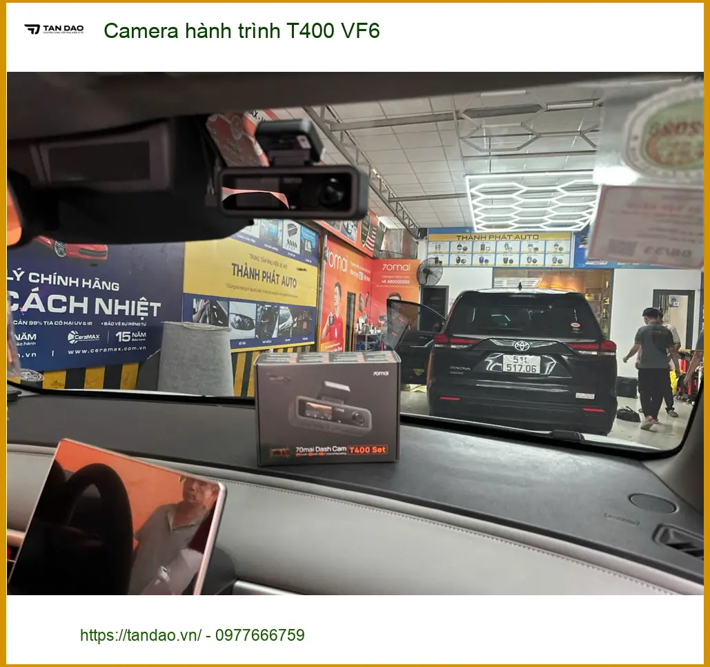 Anh Huy lắp Camera hành trình T400 cho VinFast VF6 tại Quận 12 để an tâm hơn khi di chuyển