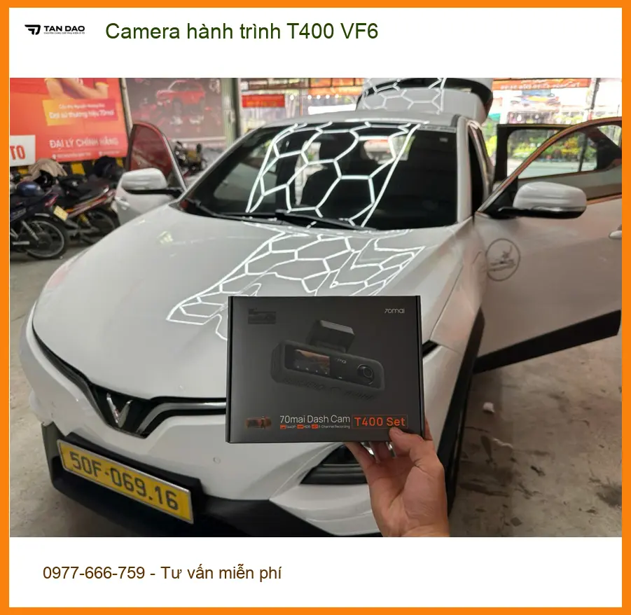 Anh Huy lắp Camera hành trình T400 cho VinFast VF6 tại Quận 12 để an tâm hơn khi di chuyển ảnh thực tế 2