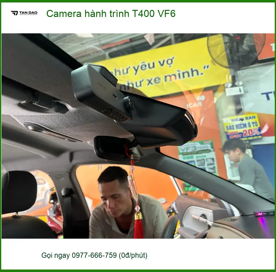 Anh Huy lắp Camera hành trình T400 cho VinFast VF6 tại Quận 12 để an tâm hơn khi di chuyển ảnh thực tế 4