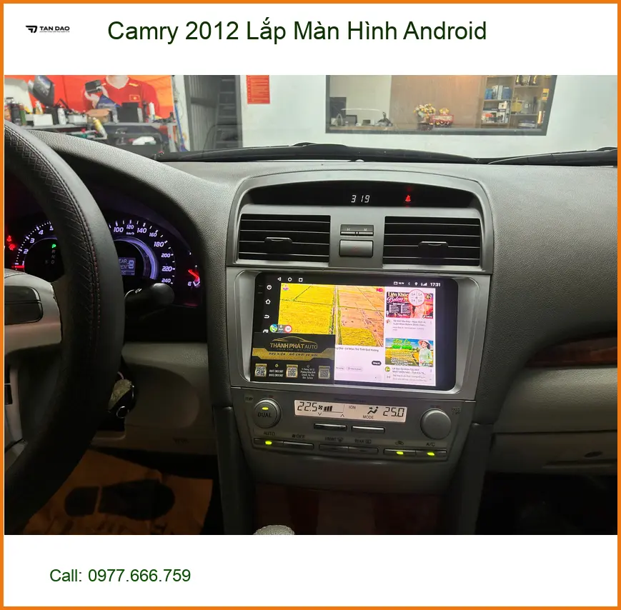 Anh Tùng lắp màn hình Android cho Camry 2012 ở Quận 12, cần tư vấn chi tiết ảnh thực tế 2