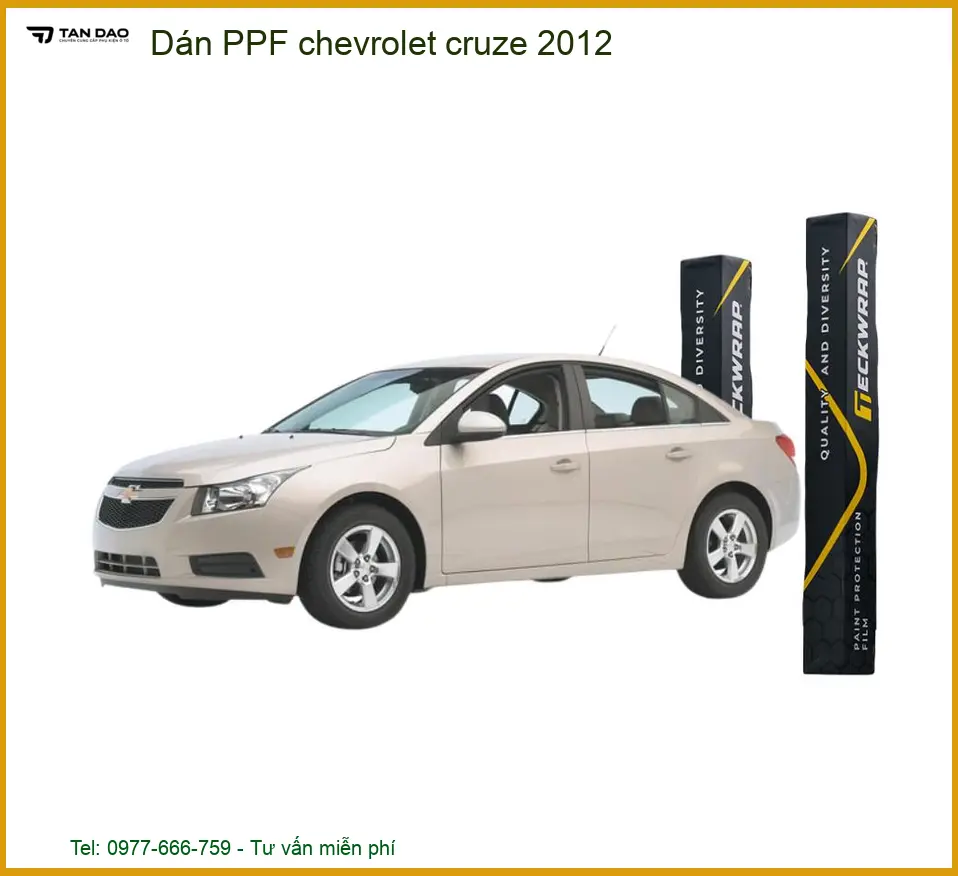 Dán PPF Chevrolet Cruze 2012 - Địa Chỉ Lắp Đặt PPF Uy Tín Chính Hãng TPHCM