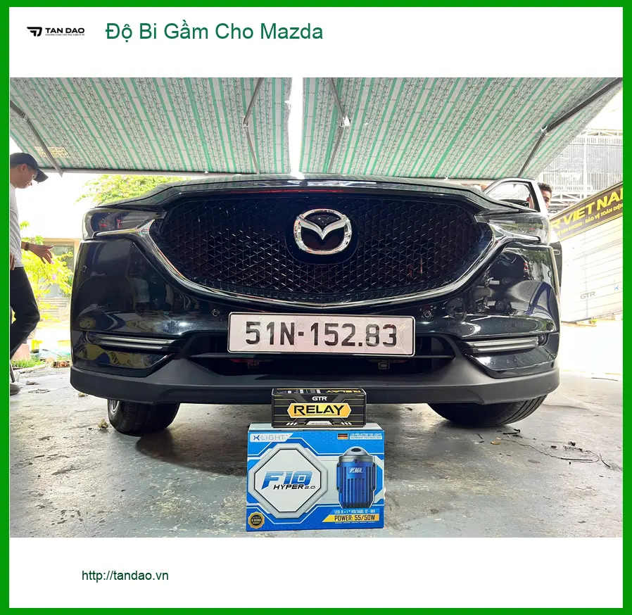 Anh Khải độ bi gầm cho Mazda CX-5 tại Thủ Đức vì đèn zin quá yếu ảnh thực tế 2