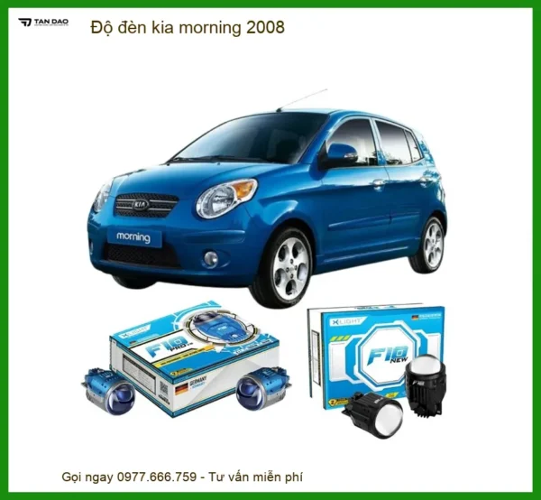 Dịch vụ độ đèn tăng sáng Kia Morning 2008 - Địa Chỉ Lắp Đặt Uy Tín TPHCM