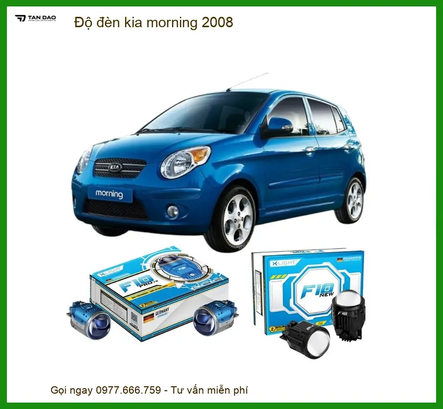 Dịch vụ độ đèn tăng sáng Kia Morning 2008 - Địa Chỉ Lắp Đặt Uy Tín TPHCM