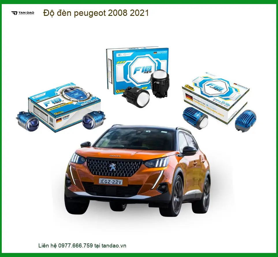 Dịch Vụ Độ Đèn Bi LED Peugeot 2008 2021 - Địa Chỉ Độ Đèn Xe Hơi Uy Tín TPHCM
