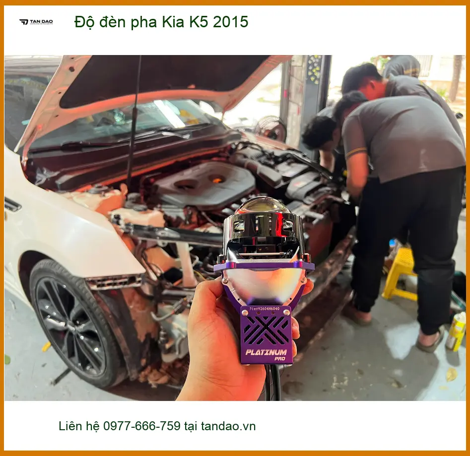 Đơn vị độ đèn pha Kia K5 2015 uy tín cho Anh Tùng tại Quận Thủ Đức ảnh thực tế 2