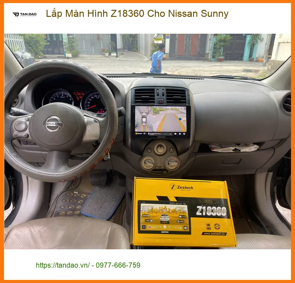 Anh Tấn lắp Màn Hình Z18360 cho Nissan Sunny tại Quận 9 để nâng tầm trải nghiệm ảnh thực tế 2