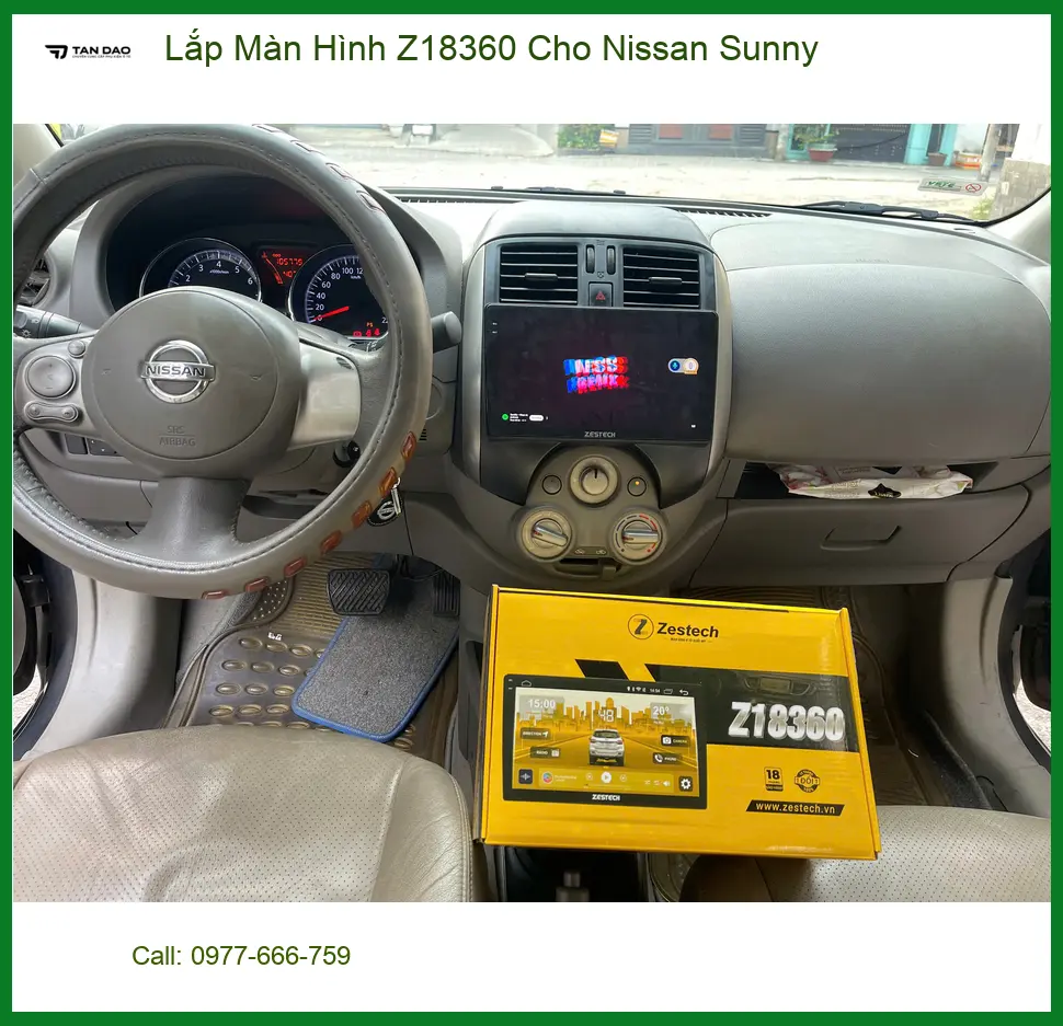 Anh Tấn lắp Màn Hình Z18360 cho Nissan Sunny tại Quận 9 để nâng tầm trải nghiệm ảnh thực tế 3