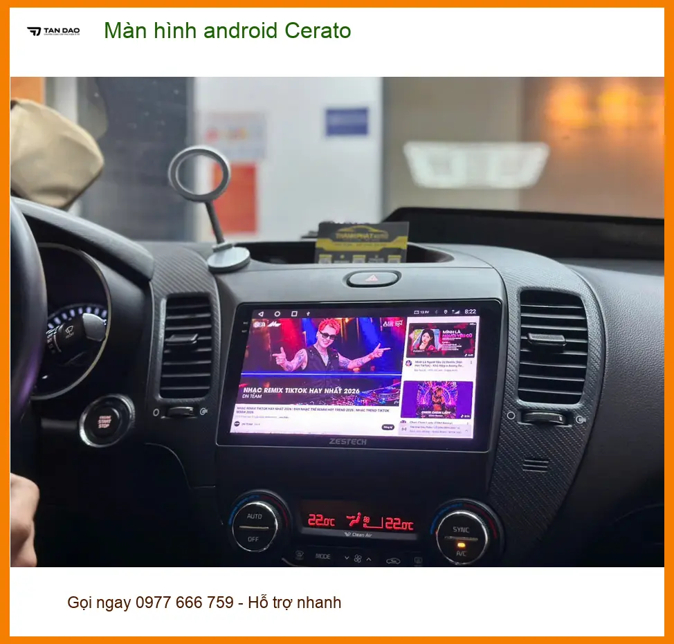 Anh Kiên lắp màn hình android Cerato tại Quận 12 để nâng tầm giải trí