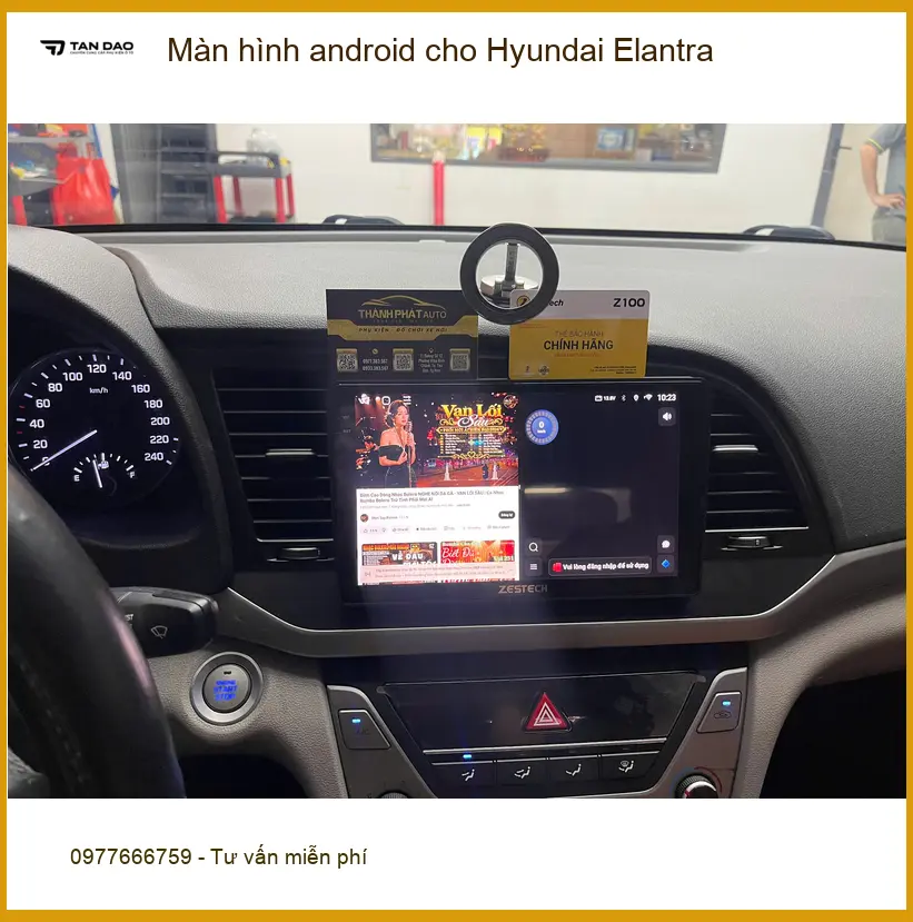 Anh Quang lắp màn hình Android Hyundai Elantra tại Quận 12 để xem bản đồ