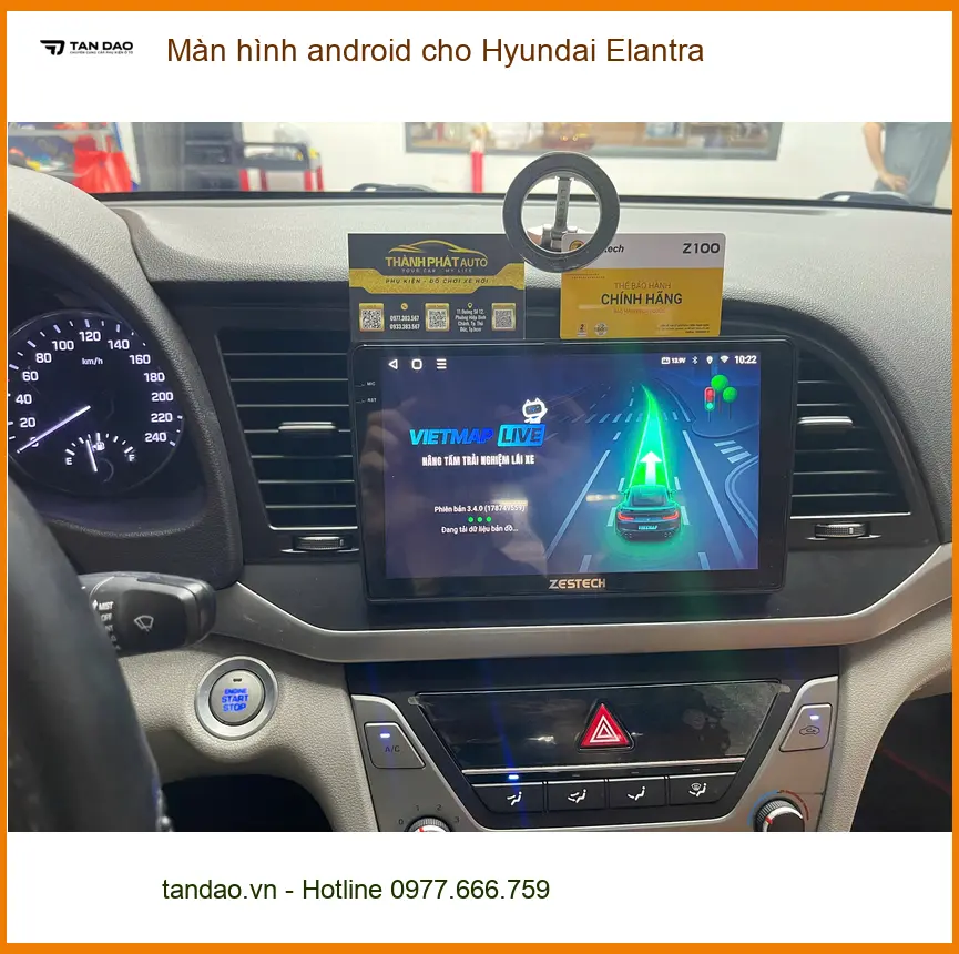 Anh Quang lắp màn hình Android Hyundai Elantra tại Quận 12 để xem bản đồ ảnh thực tế 2