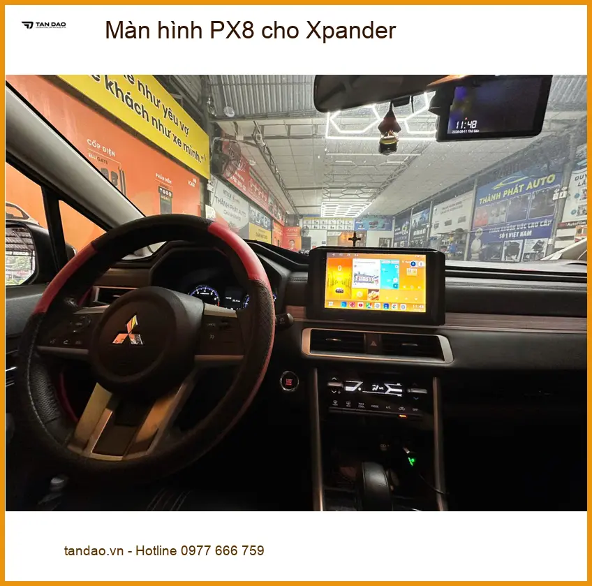 Chú Minh lắp màn hình PX8 cho Xpander tại Quận 12 để xem bản đồ tiện lợi ảnh thực tế 5