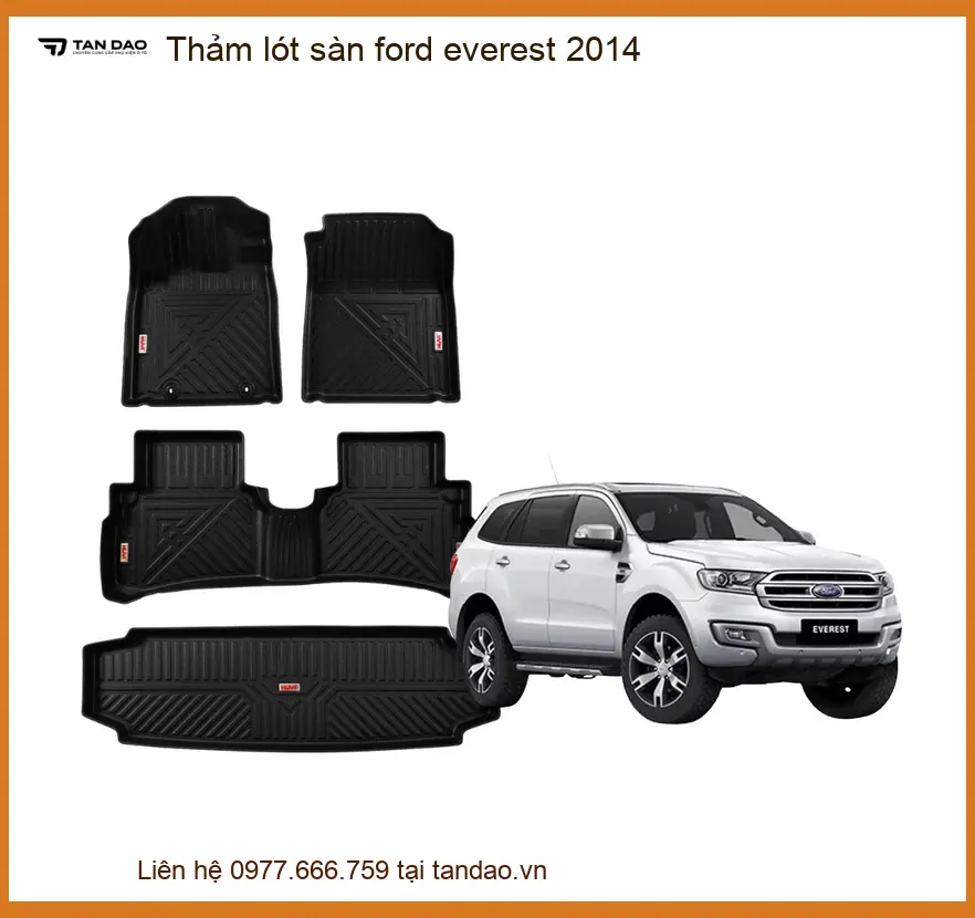Thảm Lót Sàn 5D 6D Ford Everest 2014 - Trung Tâm Lắp Đặt Chính Hãng Uy Tín TPHCM
