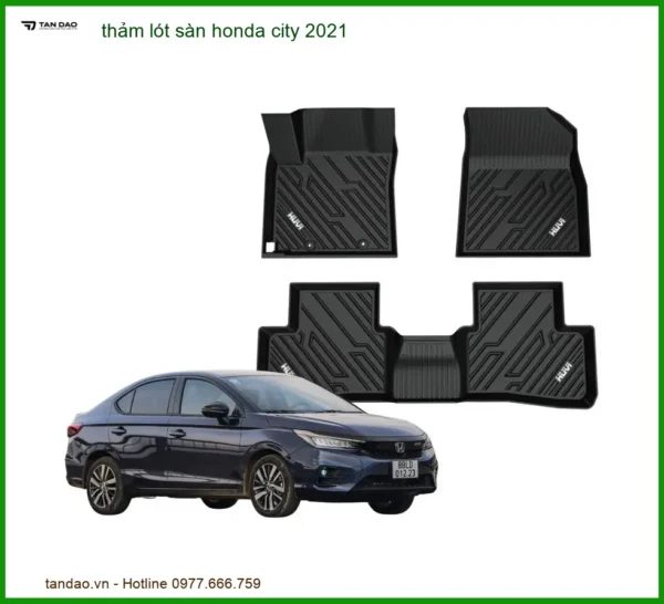 Thảm Lót Sàn 5D Honda City 2021 Cao Cấp - Địa Chỉ Lắp Đặt Uy Tín TPHCM