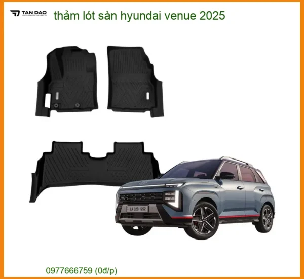 Thảm Lót Sàn Ô Tô Hyundai Venue 2025 - Địa Chỉ Lắp Đặt Uy Tín TPHCM