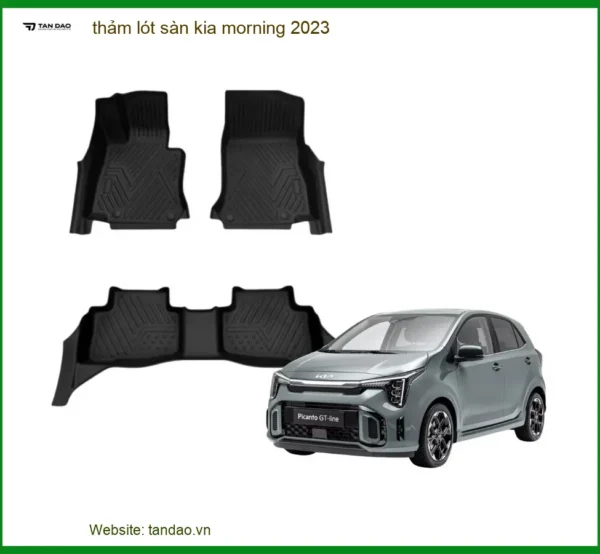 Thảm Lót Sàn Kia Morning 2023 - Địa Chỉ Lắp Đặt Chính Hãng TPHCM