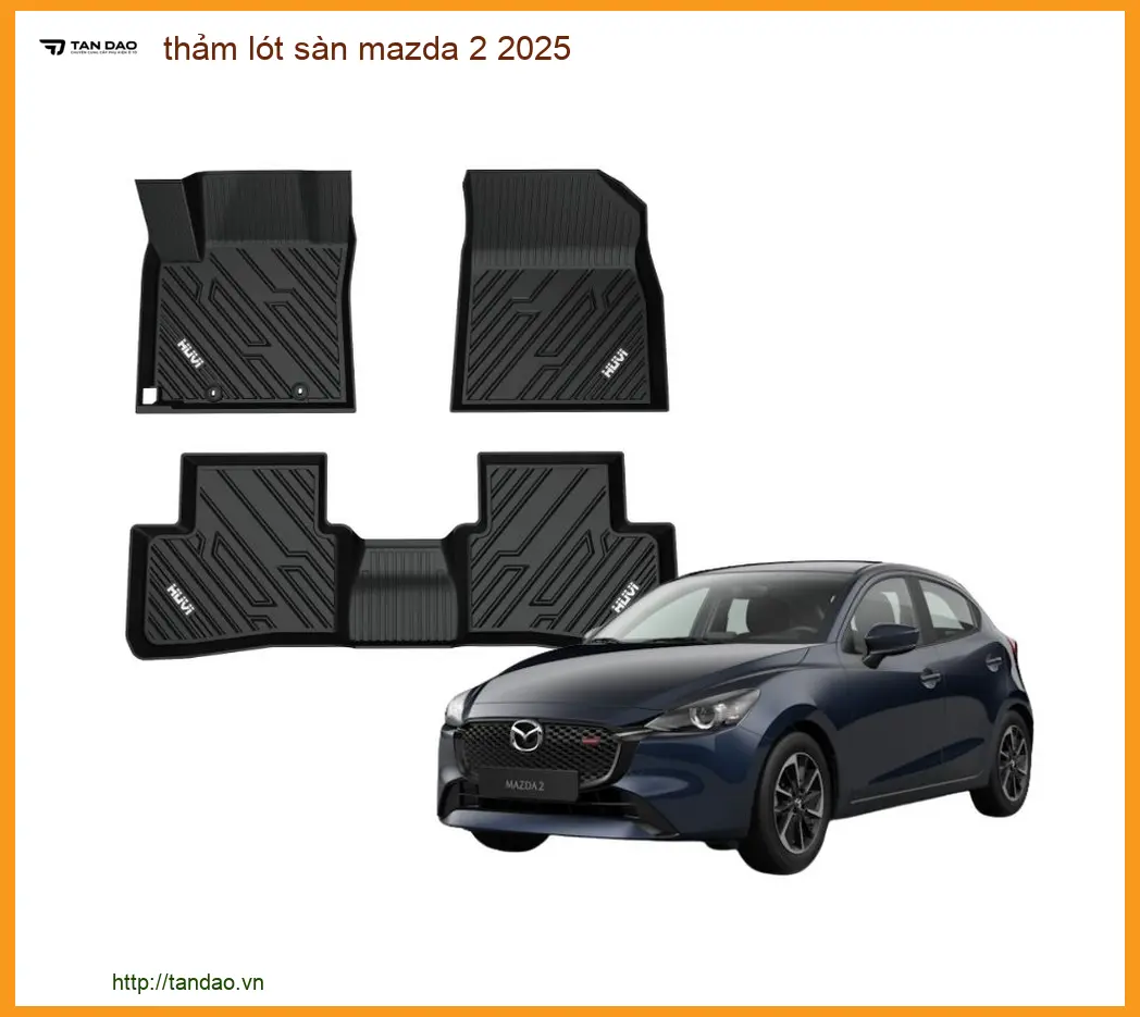 Thảm Lót Sàn Ô Tô Cao Cấp Mazda 2 2025 - Địa Chỉ Lắp Đặt Uy Tín TPHCM