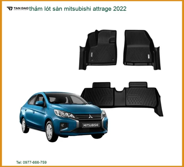 Thảm Lót Sàn Mitsubishi Attrage 2022 - Địa Chỉ Lắp Đặt Uy Tín TPHCM