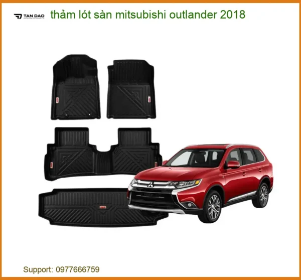 Thảm Lót Sàn Mitsubishi Outlander 2018 - Trung Tâm Lắp Đặt Chính Hãng TPHCM
