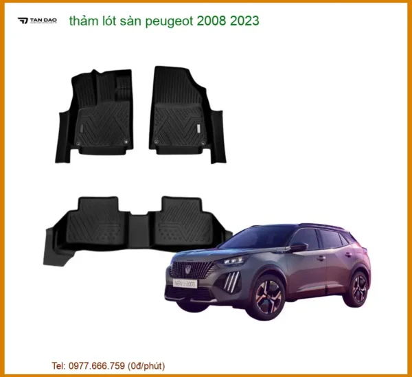 Thảm Lót Sàn Peugeot 2008 2023 - Trung Tâm Lắp Đặt Chính Hãng TPHCM