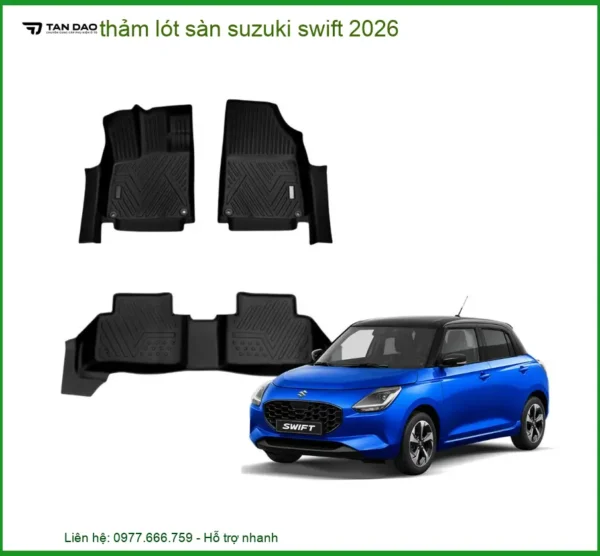 Thảm Lót Sàn Suzuki Swift 2026 - Địa Chỉ Lắp Đặt Chính Hãng TPHCM