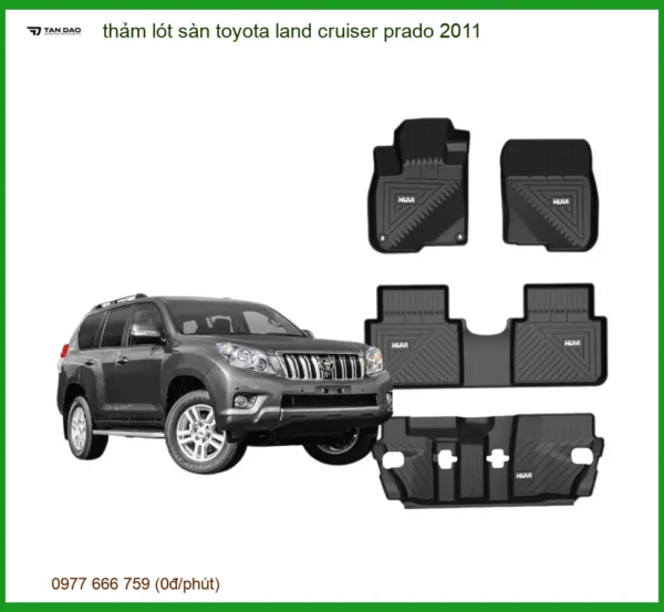 Thảm Lót Sàn Toyota Land Cruiser Prado 2011 - Địa Chỉ Gắn Uy Tín TPHCM