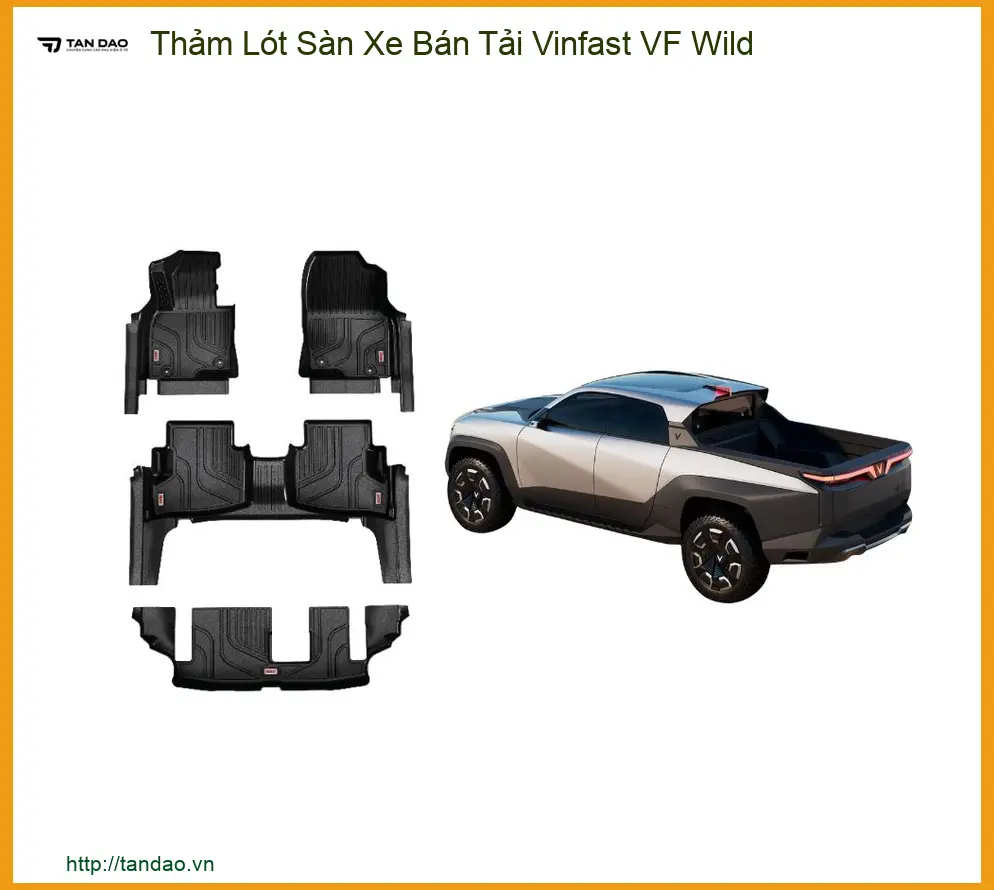 Thảm Lót Sàn Xe Bán Tải Vinfast VF Wild - Địa Chỉ Lắp Đặt Uy Tín TPHCM