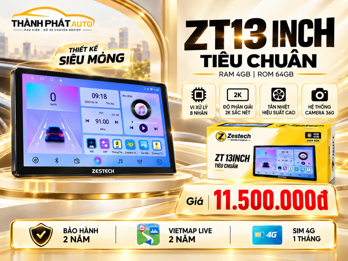 Màn Hình ZT13 Inch Tiêu Chuẩn