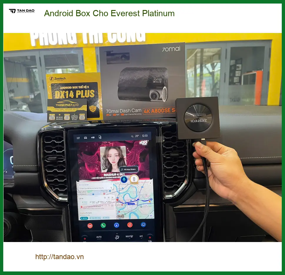Anh Tấn lắp Android Box cho Everest Platinum tại Quận 9 để nâng tầm giải trí trên đường dài
