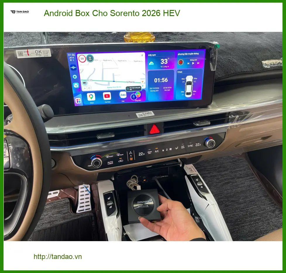 Chị Thảo gắn Android Box cho Sorento 2026 HEV ở Quận 9 để giải trí. ảnh thực tế 3