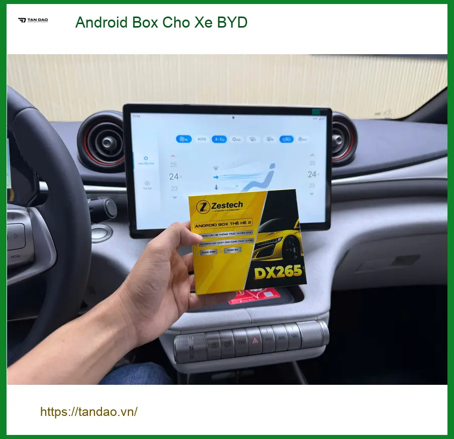 Chị Lan Anh lắp Android Box cho BYD Atto 3 tại Tân Bình xem YouTube, bản đồ ảnh thực tế 2