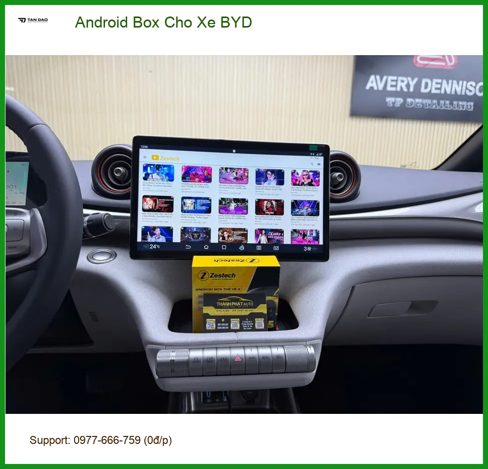 Chị Lan Anh lắp Android Box cho BYD Atto 3 tại Tân Bình xem YouTube, bản đồ ảnh thực tế 3