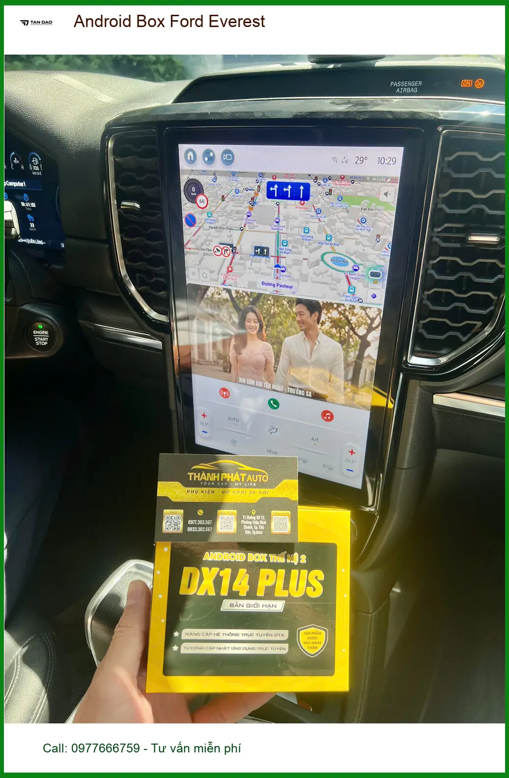 Anh Đức Thành lắp Android Box Ford Everest Quận Thủ Đức xem YouTube ảnh thực tế 3