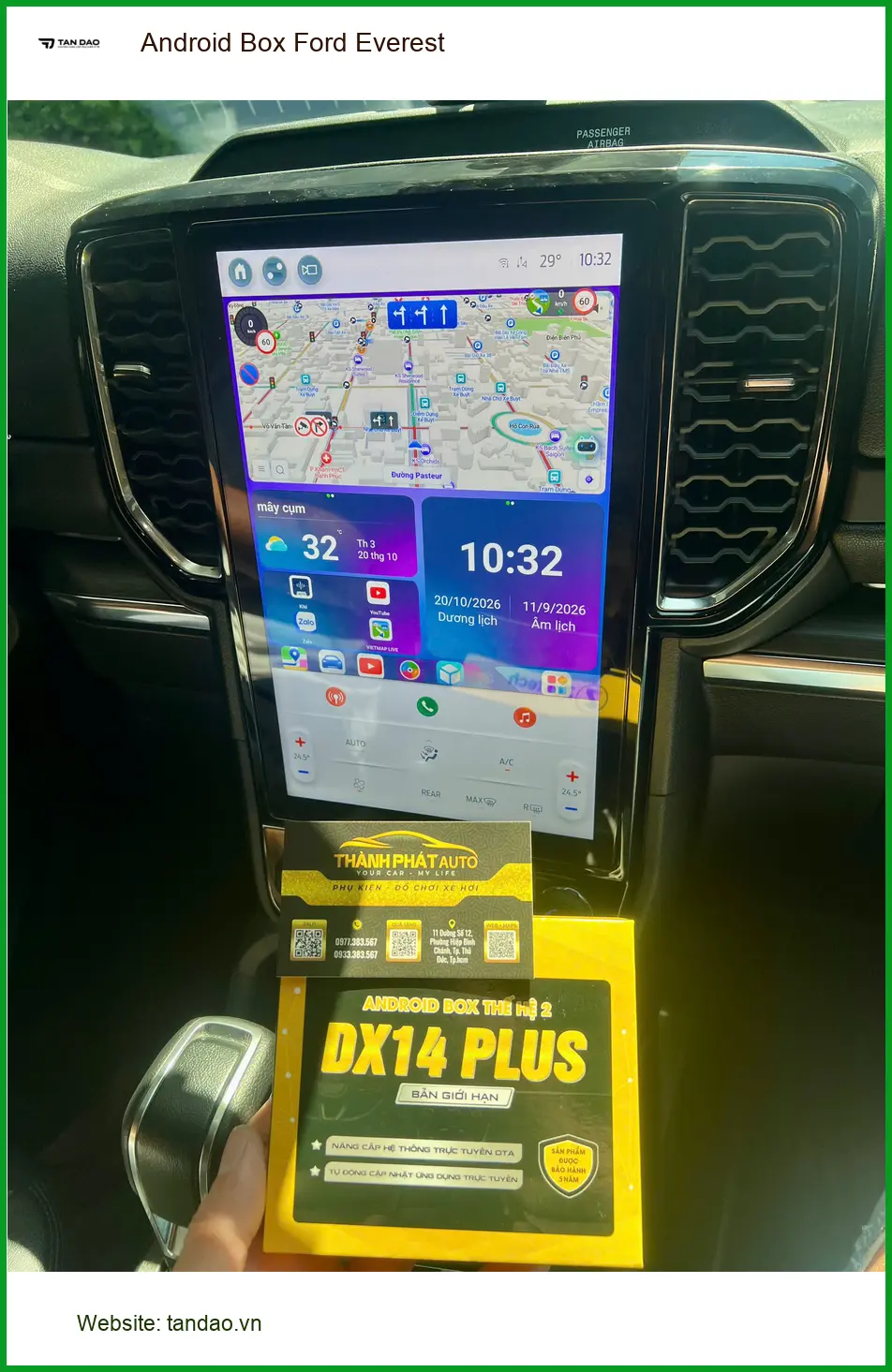 Anh Đức Thành lắp Android Box Ford Everest Quận Thủ Đức xem YouTube ảnh thực tế 4